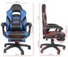 Gaming Stuhl Bürostuhl Racing Stuhl Chefsessel - Schreibtischstuhl Drehstuhl mit Schalensitz und Sportsitz - PC Stuhl Schwarz/Blau Bild 2