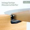holz4home® Magnet-Messerblock aus Eichenholz I Messerhalter mit Fuß aus Edelstahl, inkl. Messerschärfer & Flaschenöffner Bild 3