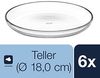 Leonardo Cucina Teller 6er Set, Essteller, Speiseteller, Glasteller, Ø 18 cm, Glas, 66330 Bild 2