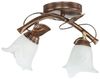 Licht-Erlebnisse Deckenleuchte LOELLA, ohne Leuchtmittel, Deckenleuchte Wohnzimmer Shabby Braun Metall Glasschirm antike Lampe Bild 4
