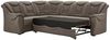 Cavadore Schlafsofa Bensil mit Federkern Sofa L-form mit Bett, Kunstleder, hellbraun, 265 x 94 x 215 cm Bild 5