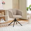 HOMCOM Relaxsessel Sessel (Polsterstuhl mit bequemer Sitzschale, 1-St, Drehbarer Akzentstuhl), kuscheliger Bezug, Braun Bild 2