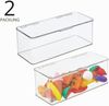 Spielzeugaufbewahrung stapelbare Box mit Deckel mDesign 2er Set durchsichtig Bild 2