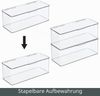 Spielzeugaufbewahrung stapelbare Box mit Deckel mDesign 2er Set durchsichtig Bild 5