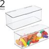 Spielzeugaufbewahrung stapelbare Box mit Deckel mDesign 2er Set durchsichtig Bild 2