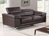 Ledersofa 2-Sitzer SOLANGE - Braun Bild 2
