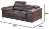 Ledersofa 2-Sitzer SOLANGE - Braun Bild 3