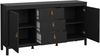 Dmora - Kommode Lisiane, Wohnzimmerbuffet, Wohnzimmer-Sideboard, Moderne Küchen-Speisekammer, 151x38 h80 cm, Schwarz Bild 5