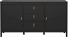 Dmora - Kommode Lisiane, Wohnzimmerbuffet, Wohnzimmer-Sideboard, Moderne Küchen-Speisekammer, 151x38 h80 cm, Schwarz Bild 4