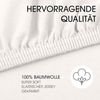 CelinaTex Jersey Spannbettlaken Lucina 200x200-200x220 cm Schnee weiß 100% Baumwolle gekämmt bis 26cm Matratzenhöhe Oeko-TEX Bild 2
