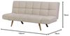 Schlafsofa 3-Sitzer Polsterbezug beige INGARO Bild 2