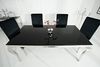 riess-ambiente Esstisch MODERN BAROCK 180cm schwarz, Tischplatte aus Opalglas · Edelstahl-Beine Bild 5