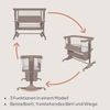 lionelo Baby-Reisebett JODIE, 3in1 Beistell/freistehend/Wiege/6 Stufen/Netzseiten/4 Rollen Bild 2