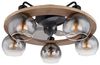 GLOBO LIGHTING Deckenleuchte, Leuchtmittel nicht inklusive, Deckenventilator Deckenlampe Ventilatorleuchte Fernbedienung Holz Glas Bild 4
