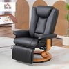HOMCOM Relaxsessel Modernes Sessel mit Fußstütze (Liegesessel, 1-St, TV-Sessel), für Wohnzimmer, Schlafzimmer, Schwarz Bild 2