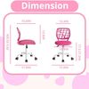 FurnitureR Teens Mädchen Task Chair 360 Swivel Low Mid PP Mesh Back Fabric Sitz Höhenverstellbare Rollrolle, PINK I Bild 3