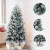 Künstlicher Weihnachtsbaum 180 cm mit Schnee – Naturgetreu, Dichte Zweige, Christmas Tree mit Metallständer - Realistischer Tannenbaum Künstlich Bild 4