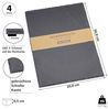 CEPEWA Servierplatte Schieferplatte 4er Set rechteckig 30x20x0,5cm Schiefer Steinplatte Bild 2