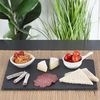 CEPEWA Servierplatte Schieferplatte 4er Set rechteckig 30x20x0,5cm Schiefer Steinplatte Bild 3