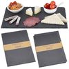 CEPEWA Servierplatte Schieferplatte 4er Set rechteckig 30x20x0,5cm Schiefer Steinplatte Bild 5