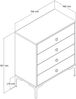 Dmora Kommode Aether 76 x 40 x 90,7 cm Braun, 4 Schubladen Bild 2