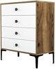 Dmora Kommode Aether 76 x 40 x 90,7 cm Braun, 4 Schubladen Bild 3