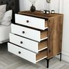 Dmora Kommode Aether 76 x 40 x 90,7 cm Braun, 4 Schubladen Bild 4