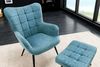 riess-ambiente Sessel SCANDINAVIA blau / schwarz - Strukturstoff, Metallbeine, gepolstert (Einzelartikel, 1-St), Wohnzimmer · Metall · mit Armlehnen · Scandi Design · Ziersteppung Bild 2