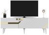 Hanah Home Elegant TV Stand, White & Gold, 150 x 49 x 30 cm | 100% Melamine Coated Particle Board, 18 mm Thick | Stylish Storage for Modern Living Rooms Bild 3