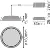Ledvance EINBAUDOWNL. 14W 4000K 1260LM (DOWNLIGHT ALU 150 WT) Bild 3