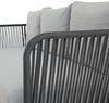 CARO-Möbel Gartenlounge-Set MYKONOS, Outdoor Dreisitzer Sofa mit Beistelltisch Balkonmöbel Set schwarz/grau Bild 5