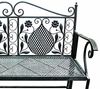 Eisenbank Gartenbank Metallbank Sitzbank Gartenmöbel Antik Design Deko grau Bild 2