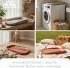 kindsgard Wickelauflage „Skifte“ – Weiche Wickelmatte aus PU mit erhöhtem Rand – Abwaschbar, Hygienisch, Schadstofffrei – 68,5x48 cm – Für Wickeltisch, Kommode, Waschmaschine oder Boden (Beige) Bild 5