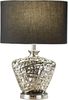 Design Tischleuchte, Chrom, Keramik, Stoff, schwarz Bild 2