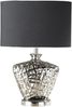 Design Tischleuchte, Chrom, Keramik, Stoff, schwarz Bild 3