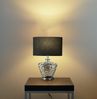 Design Tischleuchte, Chrom, Keramik, Stoff, schwarz Bild 5