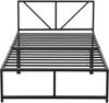 Metallbett Meran mit Matratze 90 x 200 cm Stahl Schwarz [en. casa] Bild 4