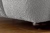 riess-ambiente Fußhocker CLOUD 100cm grau · modener Fußhocker aus Bouclé-Stoff für Sofas (Einzelartikel, 1 St), Polsterhocker mit Teddystoff · Wohnzimmer · Federkern · Ziersteppung Bild 5