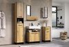 trendteam smart living - Safiya - Kommode - Eiche/Schwarz - Standschrank mit 1 Tür (Türanschlag Links/rechts) 1 Einlegeboden und 1 Schublade - (BxHxT) 37 x 79 x 31 cm - Schubkasten-Vollauszug Bild 2