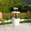 Keter 17186745 Café- und Loungetisch Cool Bar, Kunststoff, beige/braun, ausziehbar Bild 2