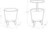 Keter 17186745 Café- und Loungetisch Cool Bar, Kunststoff, beige/braun, ausziehbar Bild 3