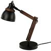 Licht-Erlebnisse Schreibtischlampe NOAH, ohne Leuchtmittel, Tischlampe Holz Metall verstellbar Retro Schreibtisch Bild 4