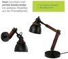 Licht-Erlebnisse Schreibtischlampe NOAH, ohne Leuchtmittel, Tischlampe Holz Metall verstellbar Retro Schreibtisch Bild 3