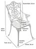 Sessel Jugendstil, Aluguss weiss Bild 2