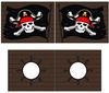 Vipack 'Pino' Halbhochbett 90x200 cm, grau, Kiefer massiv, mit Rutsche und Textilset 'Caribian Pirate' Bild 5