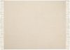 Beliani ‘MALU‘ Kuscheldecke, Baumwolle helles Beige, 125 x 150 cm Bild 4