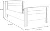 Bett 'GLORIA' Schlafzimmerbett Bettgestell in Sonoma Eiche, 100 x,200 cm Bild 2