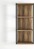 Alphamoebel moebel17 Lost Wandregal 4548 Bücherregal Hängeregal, Regal für Wohnzimmer, Holz, Walnuss Braun, 3 Regalfächer, mit Metallrahmen, eigenes modernes Design, 30 x 80 x 21 cm Bild 4
