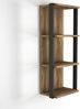 Alphamoebel moebel17 Lost Wandregal 4548 Bücherregal Hängeregal, Regal für Wohnzimmer, Holz, Walnuss Braun, 3 Regalfächer, mit Metallrahmen, eigenes modernes Design, 30 x 80 x 21 cm Bild 5