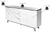 Jahnke Sideboard, Engineered Wood, Kerneiche/Weiss, One Size Bild 3